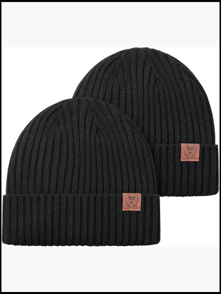 Thermal Thick Polar Fleece Knit Beanie, Unisex Snow Skull Cap